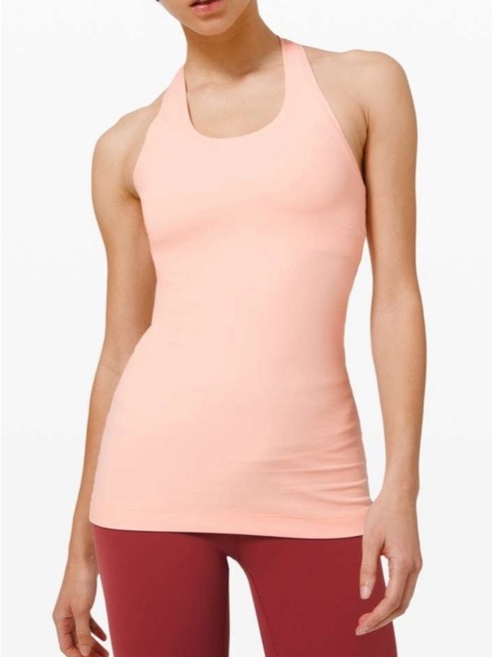 LULULEMON‎ Ballet Slipper Cool Racerback Nulu Active Workout Gym Tank Top Size 4